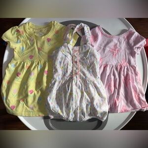Cat & Jack Kids Dresses & Romper - Pastel Yellow, White, Pink, Floral